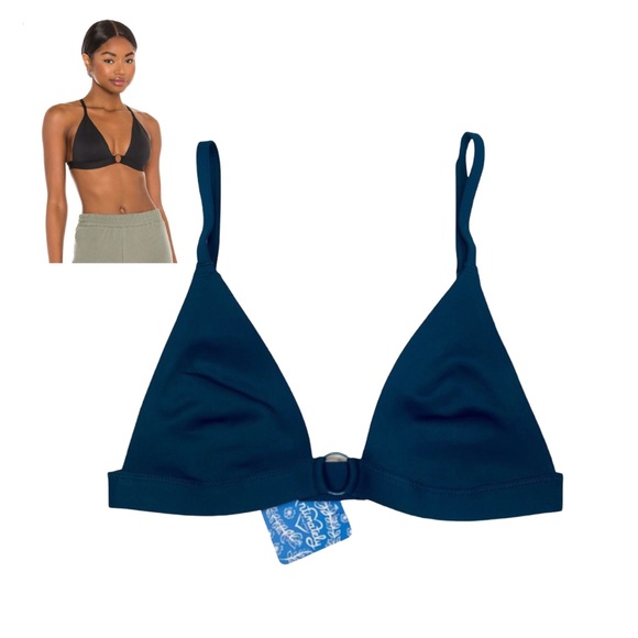 Free People Midnight Cowboy Dark Teal Oh Scuba Bra - Picture 2 of 15